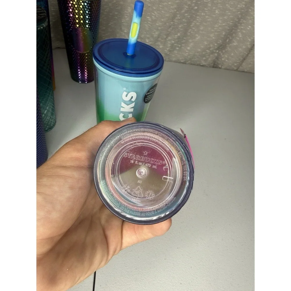 9 LIMITED EDITION STARBUCKS TUMBLER Cups Water LOT STUDDED JEWELED with straws